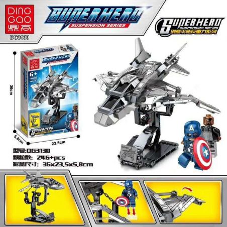 DINGGAO DG3130 3130 non  NHỮNG NGƯỜI BÁO THÙ bộ đồ chơi xếp lắp ráp ghép mô hình Minecraft SUPER HEROE SUSPENSON Game Xây Dựng 246 khối