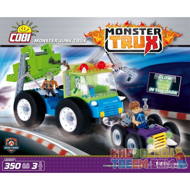COBI 20057 non  XE CHỞ RÁC QUÁI VẬT bộ đồ chơi xếp lắp ráp ghép mô hình MONSTER JUNK TRUX 350 khối