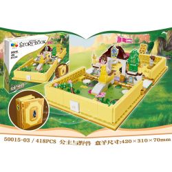 NOT  BELLE'S STORYBOOK 43177 1996 20007-03 QIZHILE 50015-03 TANK 11642 xếp lắp ráp ghép mô hình NHỮNG CUỘC PHIÊU LƯU TRONG TRUYỆN CỦA BELLE Disney Princess Công Chúa 111 khối