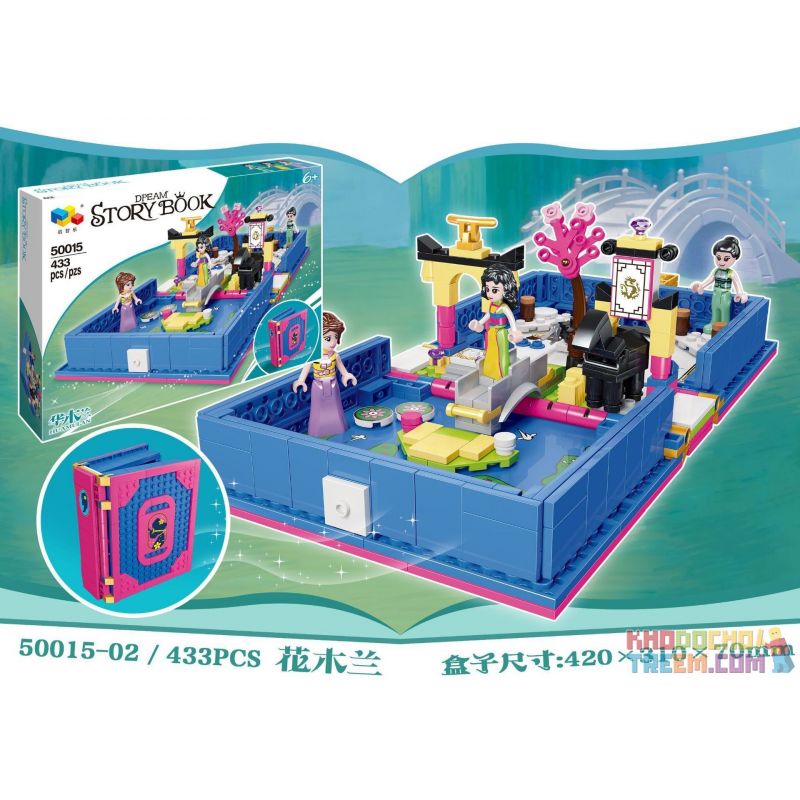 NOT  MULAN'S STORYBOOK 43174 1995 20007-2 LARI/BELA 11639 QIZHILE 50015-02 xếp lắp ráp ghép mô hình NHỮNG CUỘC PHIÊU LƯU TRONG TRUYỆN MULAN CỦA Disney Princess Công Chúa 124 khối