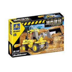 NOT  FRONT-END LOADER 7630 Bozhi 8042 xếp lắp ráp ghép mô hình ĐẦU MÁY XÚC LẬT TRÌNH TẢI GIAO DIỆN NGƯỜI DÙNG City Thành Phố 108 khối