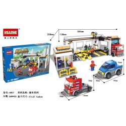 NOT  GARAGE 7642 HSANHE 6857 xếp lắp ráp ghép mô hình NHÀ ĐỂ XE GA-RA City Thành Phố 953 khối