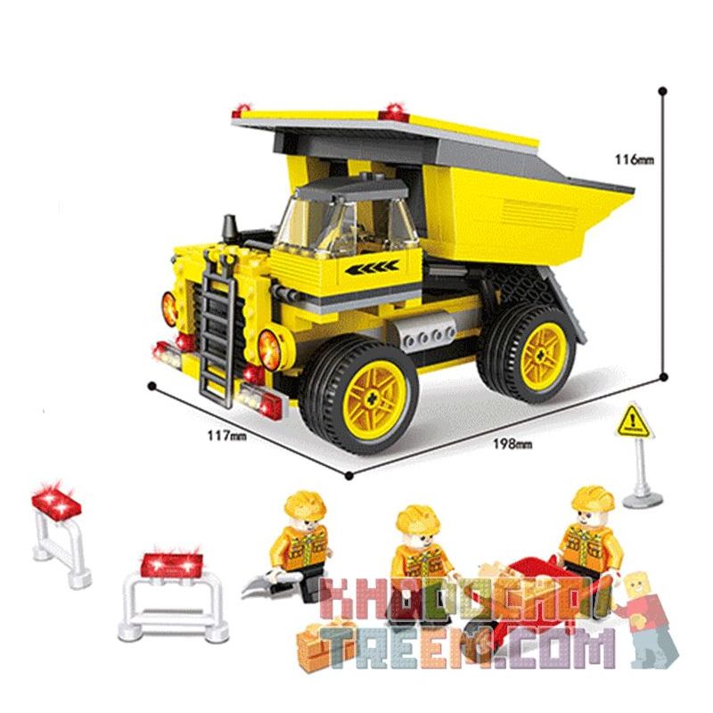 NOT  MINING TRUCK 4202 COGO 13723 HSANHE 6605 xếp lắp ráp ghép mô hình XE TẢI KHAI THÁC City Thành Phố 269 khối
