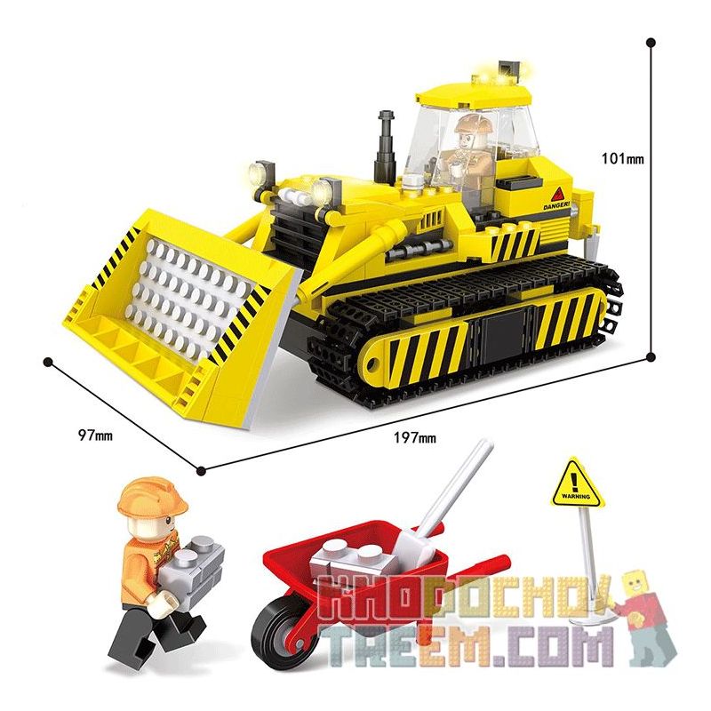 NOT  BULLDOZER 60074 HSANHE 6604 xếp lắp ráp ghép mô hình CHIẾC XE ỦI MÁY City Thành Phố 384 khối