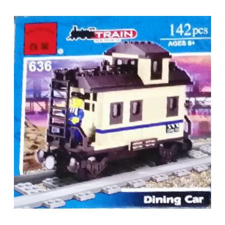 NOT  CABOOSE 10014 Enlighten 636 Qman 636 xếp lắp ráp ghép mô hình CABOOSE Ở TRÊN TÀU Trains Tàu Hỏa 170 khối