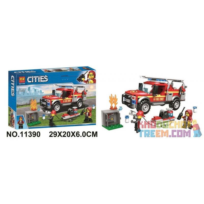 NOT  FIRE CHIEF RESPONSE TRUCK 60231 LARI 11390 xếp lắp ráp ghép mô hình XE TẢI ỨNG PHÓ CỨU HỎA City Thành Phố 201 khối