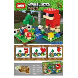 NOT  THE WOOL FARM 21153 BLX 81114 ELEPHANT JX30079 30079 LARI 11361 XINH 5140 xếp lắp ráp ghép mô hình TRANG TRẠI LEN Minecraft Game Xây Dựng 260 khối
