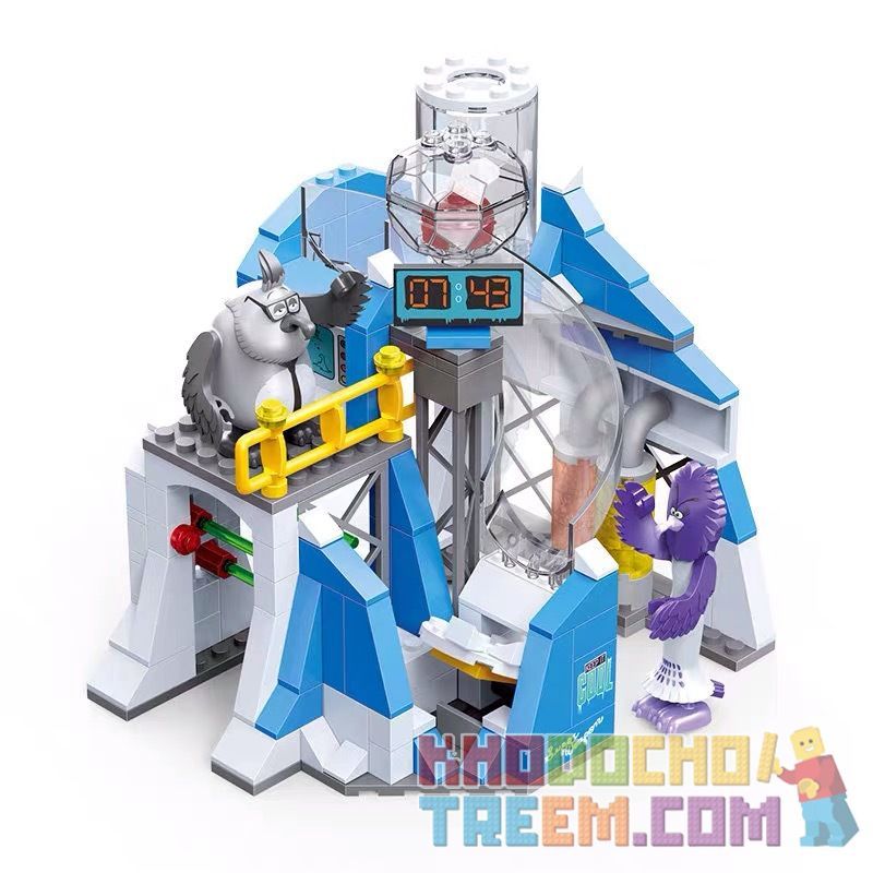 COGO 81002 non  PHÒNG THÍ NGHIỆM BÍ MẬT ĐẢO MA THUẬT bộ đồ chơi xếp lắp ráp ghép mô hình The Angry Birds Movie Những Chú Chim Điên 195 khối