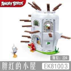 COGO 81003 non  CABIN MÀU ĐỎ BÉO bộ đồ chơi xếp lắp ráp ghép mô hình The Angry Birds Movie Những Chú Chim Điên 224 khối