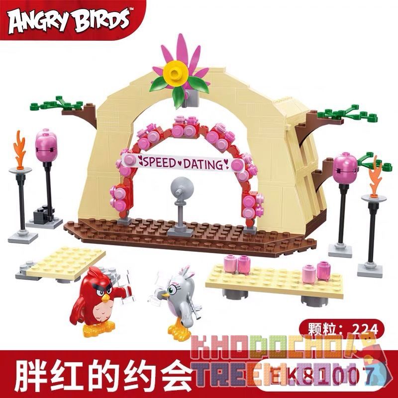 COGO 81007 non  NGÀY ĐỎ BÉO bộ đồ chơi xếp lắp ráp ghép mô hình The Angry Birds Movie Những Chú Chim Điên 224 khối