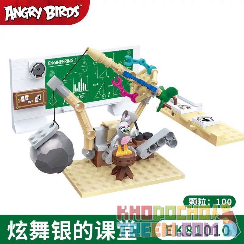 COGO 81010 non  LỚP HỌC CỦA HYUN WU YIN bộ đồ chơi xếp lắp ráp ghép mô hình The Angry Birds Movie Những Chú Chim Điên 100 khối