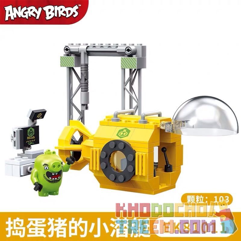 COGO 81011 non  LỪA HAY ĐỐI XỬ VỚI CHÚ HEO CON bộ đồ chơi xếp lắp ráp ghép mô hình The Angry Birds Movie Những Chú Chim Điên 103 khối