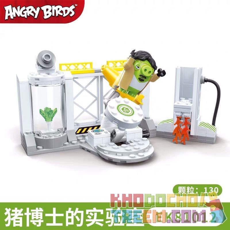 COGO 81012 non  PHÒNG THÍ NGHIỆM CỦA DR. bộ đồ chơi xếp lắp ráp ghép mô hình The Angry Birds Movie Những Chú Chim Điên 130 khối