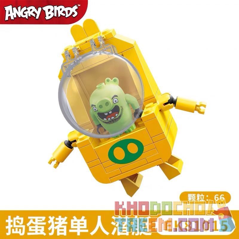 COGO 81015 non  LỪA HOẶC XỬ LÝ MỘT TÀU NGẦM bộ đồ chơi xếp lắp ráp ghép mô hình The Angry Birds Movie Những Chú Chim Điên 66 khối