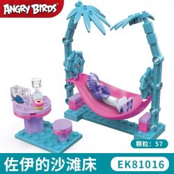 COGO 81016 non  SAS CỦA GIƯỜNG BÃI BIỂN bộ đồ chơi xếp lắp ráp ghép mô hình The Angry Birds Movie Những Chú Chim Điên 57 khối
