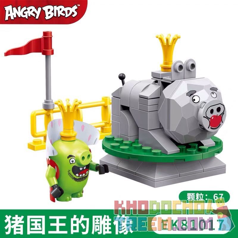 COGO 81017 non  TÁC PHẨM ĐIÊU KHẮC VUA LỢN bộ đồ chơi xếp lắp ráp ghép mô hình The Angry Birds Movie Những Chú Chim Điên 67 khối