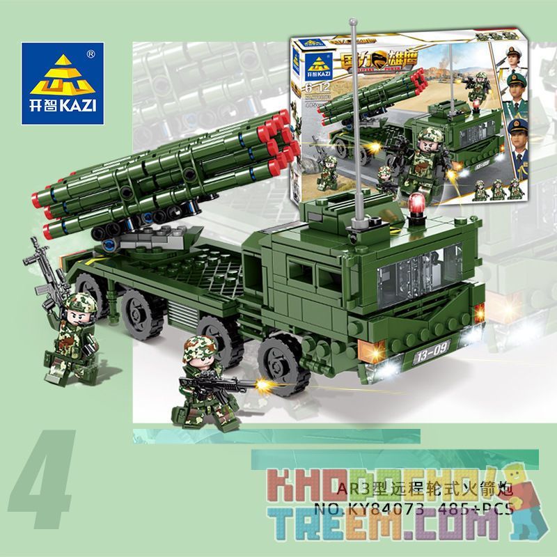 Kazi KY84073 84073 non  XE BỌC THÉP KY84073 bộ đồ chơi xếp lắp ráp ghép mô hình Military Power Sức Mạnh Quân Sự 485 khối