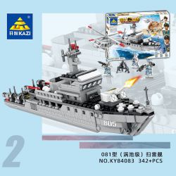 Kazi KY84083 84083 non  TÀU QUÉT MÌN KIỂU 081 (LOẠI BỂ XOÁY) bộ đồ chơi xếp lắp ráp ghép mô hình Military Power Sức Mạnh Quân Sự 342 khối