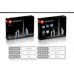 NOT  DUBAI 21052 20019 DILE 3131 xếp lắp ráp ghép mô hình DUBAI ĐƯỜNG CHÂN TRỜI Architecture Công Trình Kiến Trúc 740 khối