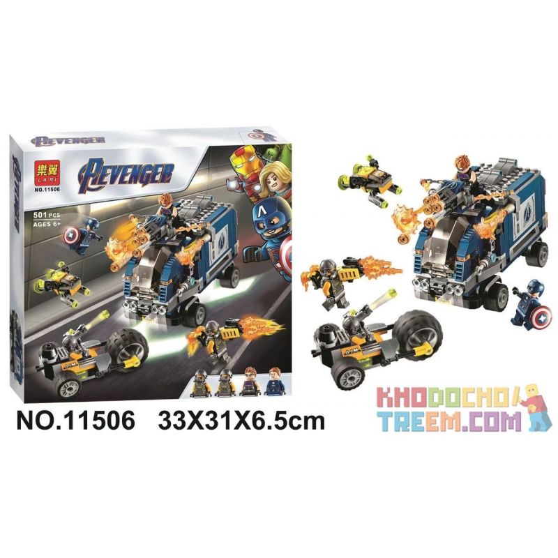 NOT  AVENGERS TRUCK TAKE-DOWN 76143 Bela 11506 Lari 11506 xếp lắp ráp ghép mô hình AVENGERS TRUCK TAKE-DOWN CUỘC HẠ GỤC XE TẢI VS VŨ TRANG Marvel Super Heroes Siêu Anh Hùng Marvel 477 khối
