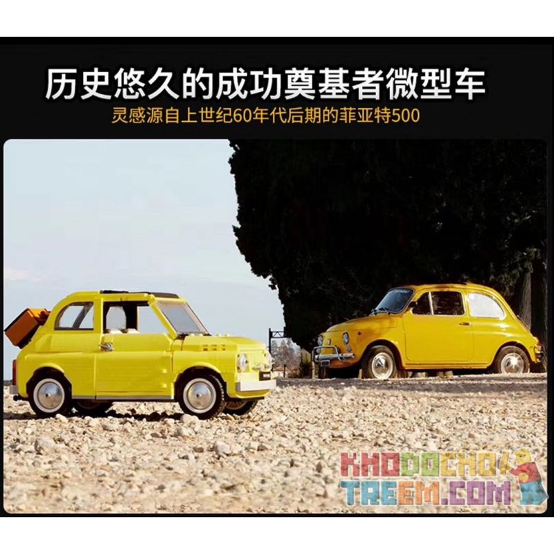 NOT  FIAT 500 77942 BRICK ELEMENT 19002 G·M 85021 LARI 11509 LEBO 71103 LION KING 180163 REBRICKABLE MOC-39097 39097 MOC39097 SUPER 18K K-97 xếp lắp ráp ghép mô hình FIAT 500 Creator Expert Chuyên Gia Sáng Tạo 960 khối