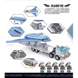 PanlosBrick 639006 Panlos Brick 639006 non  TẤN CÔNG 11 MÁY BAY KHÔNG NGƯỜI LÁI TÀNG HÌNH bộ đồ chơi xếp lắp ráp ghép mô hình Military Army GJ-11 STEALTH COMBAT DRONE Quân Sự Bộ Đội 1114 khối