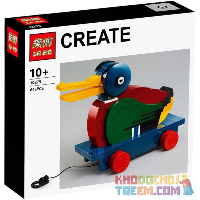 NOT  THE WOODEN DUCK 40501 LEBO 10279 xếp lắp ráp ghép mô hình VỊT GỖ GỖ Promotional Khuyến Mại 621 khối