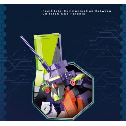SUPER 18K K124 non  MÁY SỐ 1 bộ đồ chơi xếp lắp ráp ghép mô hình Neon Genesis Evangelion EVANGELION TEST TYPE-01 3359 khối