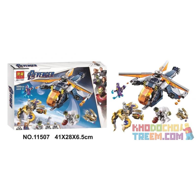 NOT  HULK HELICOPTER DROP 76144 LARI 11507 xếp lắp ráp ghép mô hình GIẢI CỨU MÁY BAY TRỰC THĂNG AVENGERS HULK CUỘC CỦA Marvel Super Heroes Siêu Anh Hùng Marvel 482 khối