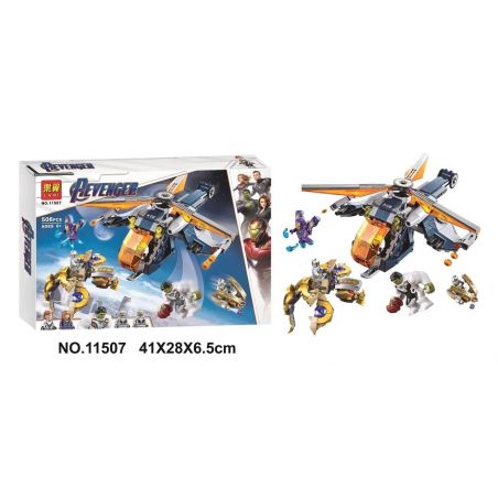 NOT  HULK HELICOPTER DROP 76144 LARI 11507 xếp lắp ráp ghép mô hình GIẢI CỨU MÁY BAY TRỰC THĂNG AVENGERS HULK CUỘC CỦA Marvel Super Heroes Siêu Anh Hùng Marvel 482 khối