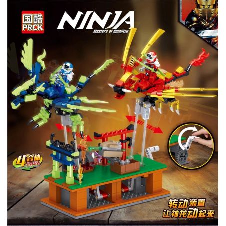 PRCK 61051 non  FLYING LIGHTNING DRAGON 4 KẾT HỢP bộ đồ chơi xếp lắp ráp ghép mô hình The  Ninjago Movie NINJA MASTERS OF SPINJITZU Ninja Lốc Xoáy 502 khối