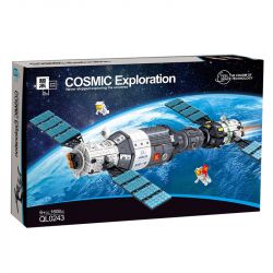 ZHEGAO QL0243 0243 non  TRẠM KHÔNG GIAN bộ đồ chơi xếp lắp ráp ghép mô hình Town COSMIC EXPLORATION Thị Trấn 1604 khối