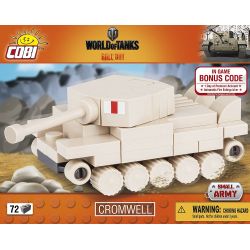 COBI 3018 non  KRANDWELL MINI TANK. bộ đồ chơi xếp lắp ráp ghép mô hình Military Army CROMWELL NANO TANK Quân Sự Bộ Đội 72 khối