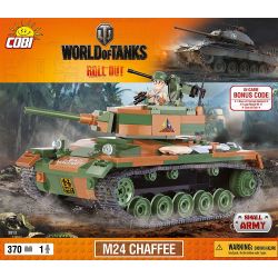 COBI 3013 non  M24 XIAFEI. bộ đồ chơi xếp lắp ráp ghép mô hình Military Army M24 CHAFFEE Quân Sự Bộ Đội 370 khối