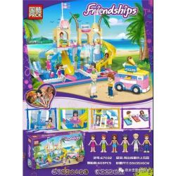 PRCK 67032 non  CÔNG VIÊN NƯỚC VUI VẺ BÊN BỜ BIỂN bộ đồ chơi xếp lắp ráp ghép mô hình  HIPS Các Bạn Gái 603 khối
