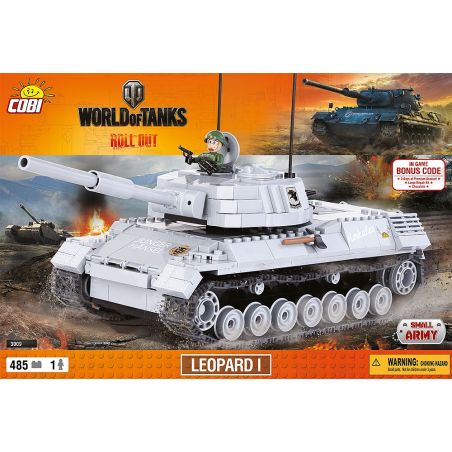 COBI 3009 non  LEOPARD 1. bộ đồ chơi xếp lắp ráp ghép mô hình Military Army LEOPARD I Quân Sự Bộ Đội 485 khối