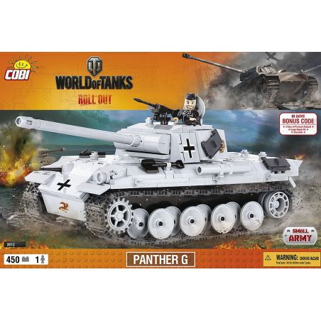 COBI 3012 non  BÁO bộ đồ chơi xếp lắp ráp ghép mô hình Military Army PANTHER G Quân Sự Bộ Đội 450 khối