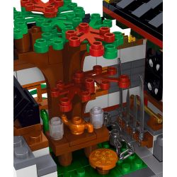 ZHEGAO QL0976 0976 non  SẢNH VÕ THUẬT CỦA SUN'S ZHONGYI HALL bộ đồ chơi xếp lắp ráp ghép mô hình Modular Buildings CHINESE STREET-VIEW Mô Hình Nhà Cửa 2519 khối