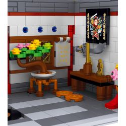 ZHEGAO QL0976 0976 non  SẢNH VÕ THUẬT CỦA SUN'S ZHONGYI HALL bộ đồ chơi xếp lắp ráp ghép mô hình Modular Buildings CHINESE STREET-VIEW Mô Hình Nhà Cửa 2519 khối