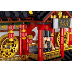 ZHEGAO QL0976 0976 non  SẢNH VÕ THUẬT CỦA SUN'S ZHONGYI HALL bộ đồ chơi xếp lắp ráp ghép mô hình Modular Buildings CHINESE STREET-VIEW Mô Hình Nhà Cửa 2519 khối