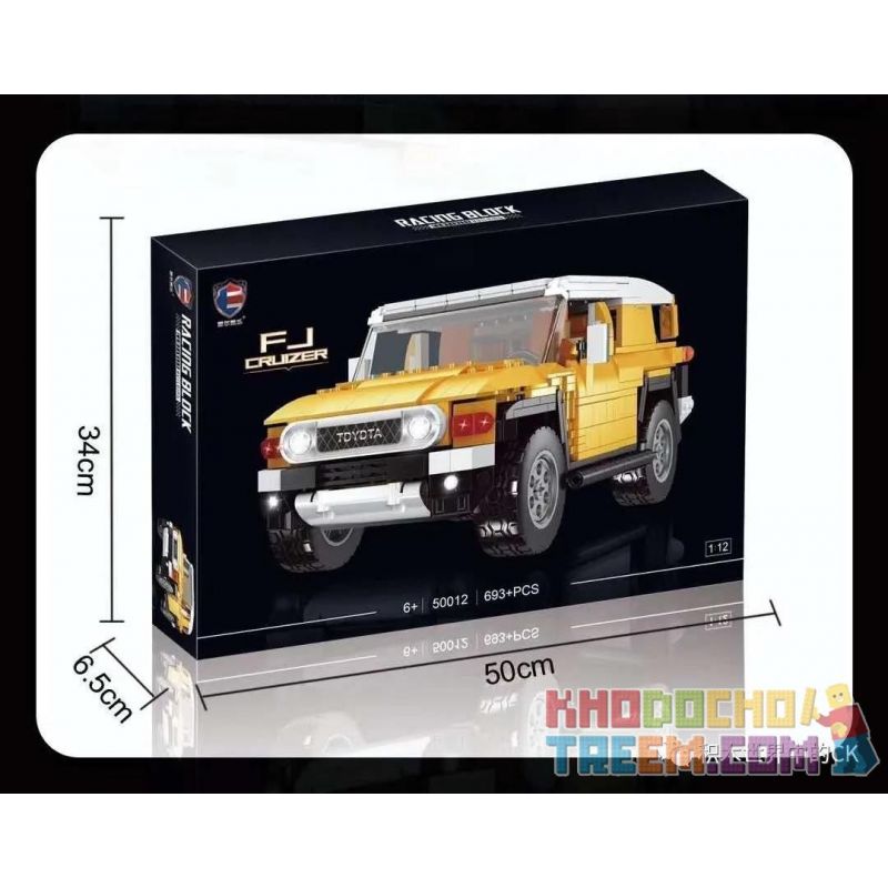 SHENZHEN RAEL ENTERTAINMENT 50012 non  TOYOTA ĐẤT MÁT LUZE tỷ lệ 1:12 bộ đồ chơi xếp lắp ráp ghép mô hình  TOYOTA LAND CRUISER Kỹ Thuật Công Nghệ Cao Mô Hình Phương Tiện 693 khối
