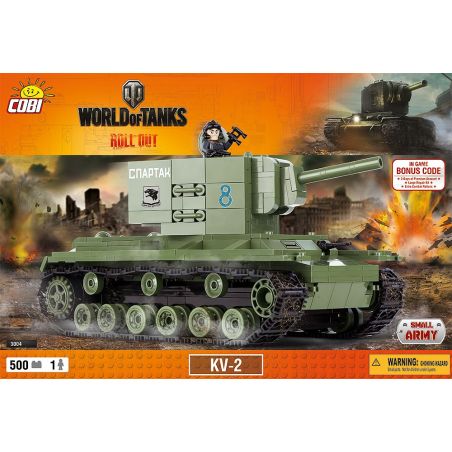 COBI 3004 non  KV-2. bộ đồ chơi xếp lắp ráp ghép mô hình Military Army Quân Sự Bộ Đội 500 khối