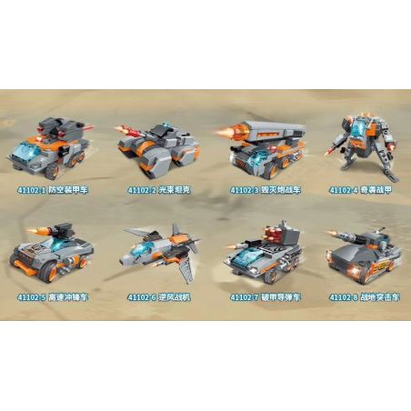 Enlighten 41102D Qman 41102D non  XE CHIẾN ĐẤU THUNDERBOLT 8 TỔ HỢP BỌC THÉP PHÒNG KHÔNG TĂNG CHÙM PHÁO HỦY DIỆT CƠ GIỚI BẤT NGỜ TẤN CÔNG TỐC ĐỘ CAO MÁY BAY TUA TÊN LỬA DẪN ĐƯỜNG TRƯỜNG bộ đồ chơi xếp lắp ráp ghép mô hình Transformers Robot Đại Chiến Người Máy Biến Hình 699 khối