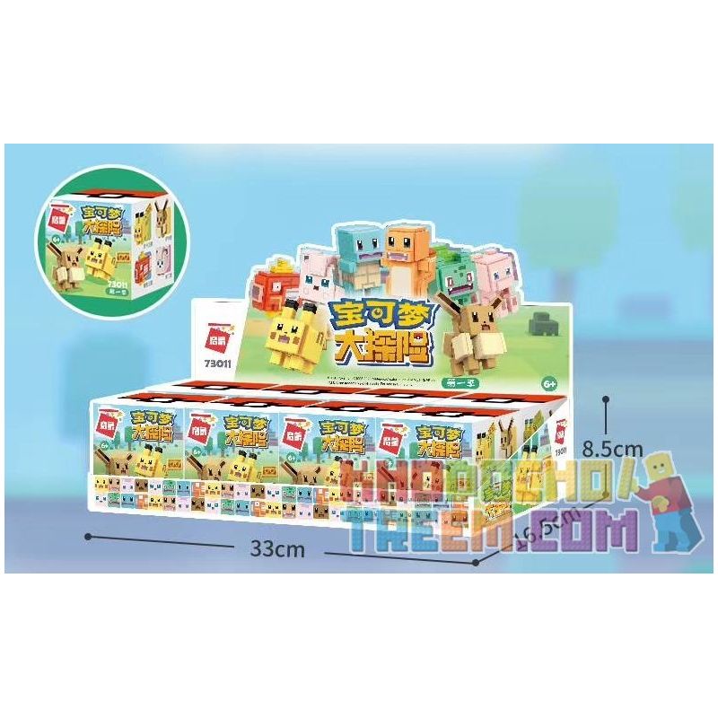 Enlighten 73011 Qman 73011 non  8 CUỘC PHIÊU LƯU CỦA POKÉMON bộ đồ chơi xếp lắp ráp ghép mô hình Movie & Game Phim Và Trò Chơi