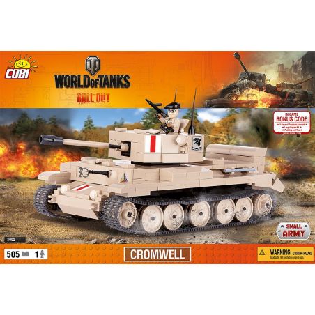 COBI 3002 non  KRANDWELL. bộ đồ chơi xếp lắp ráp ghép mô hình Military Army CROMWELL Quân Sự Bộ Đội 505 khối