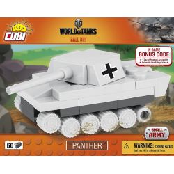 COBI 3019 non  LEOPARD MINI TANK. bộ đồ chơi xếp lắp ráp ghép mô hình Military Army PANTHER NANO TANK Quân Sự Bộ Đội 60 khối