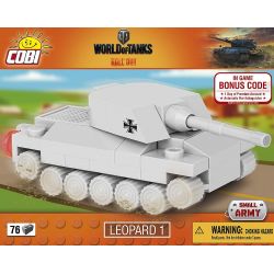 COBI 3016 non  LEOPARD 1 XE TĂNG MINI bộ đồ chơi xếp lắp ráp ghép mô hình Military Army LEOPARD I NANO TANK Quân Sự Bộ Đội 76 khối