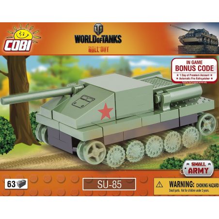 COBI 3020 non  XE TĂNG MINI SU-85 bộ đồ chơi xếp lắp ráp ghép mô hình Military Army SU-85 NANO TANK Quân Sự Bộ Đội 68 khối