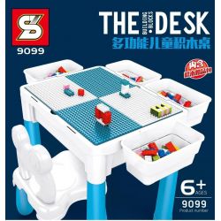 SHENG YUAN SY 9099 non  BÀN TRẺ EM ĐA CHỨC NĂNG bộ đồ chơi xếp lắp ráp ghép mô hình Gear THE BUILDING BLOCK DESK Đồ Lắp Ghép