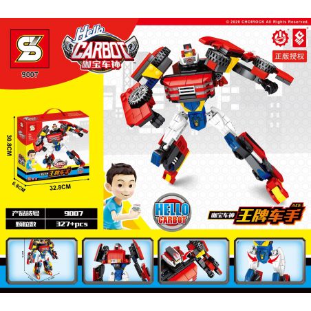 SHENG YUAN SY 9007 non  TRÌNH ĐIỀU KHIỂN ACE bộ đồ chơi xếp lắp ráp ghép mô hình Transformers HELLO CARBOT ACE Robot Đại Chiến Người Máy Biến Hình 327 khối